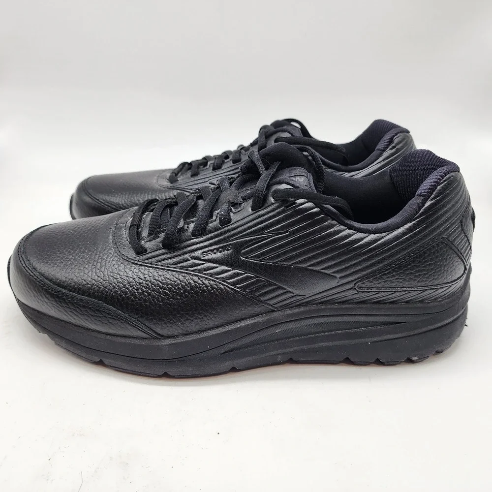 Brooks Addiction Walker 2 Sneakers Women's 10 Black Leather Walking Shoes